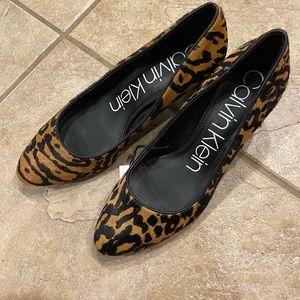 Calvin Klein Oska Leopard Calfhair Heels